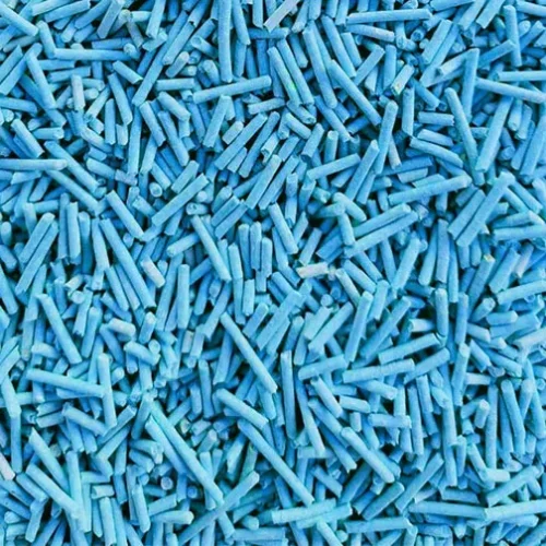 Ocean Breeze scented biodegradable tofu cat litter in blue strip shape by ISEMIPET