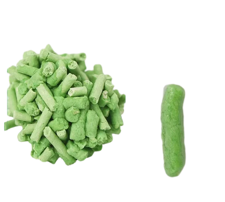 Clumping High Absorbed Green Tea Flushable Tofu Cat Litter Isemipet Clumping High Absorbed Green Tea Flushable Tofu Cat Litter
