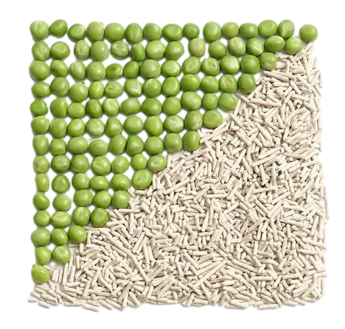 Green pea-based clumping tofu cat litter – biodegradable and naturally scented by ISEMIPET