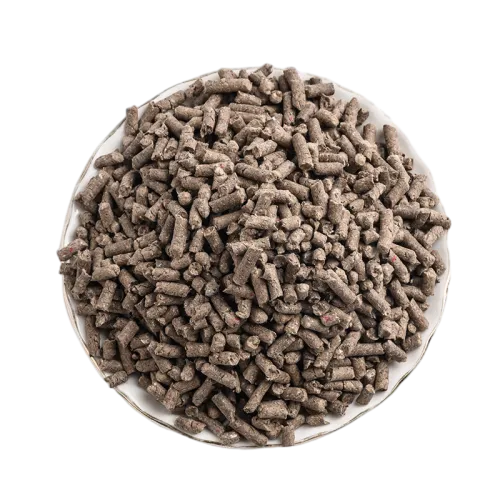 Top View of Overflowing Paper Cat Litter Pellets in Bowl